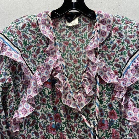 Diane Freis Original Georgette Maxi Dress Bohemian flower Floral Printed - Picture 2 of 16